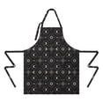 thumbnail image 2 of Black Moon Star Pattern Apron-Garden Aprons for Women with Pockets-Cotton Linen Waterproof Kitchen Cooking Gardening Aprons Adjustable for Kitchen,Cooking,BBQ and Salon 33x27 Inch, 2 of 7