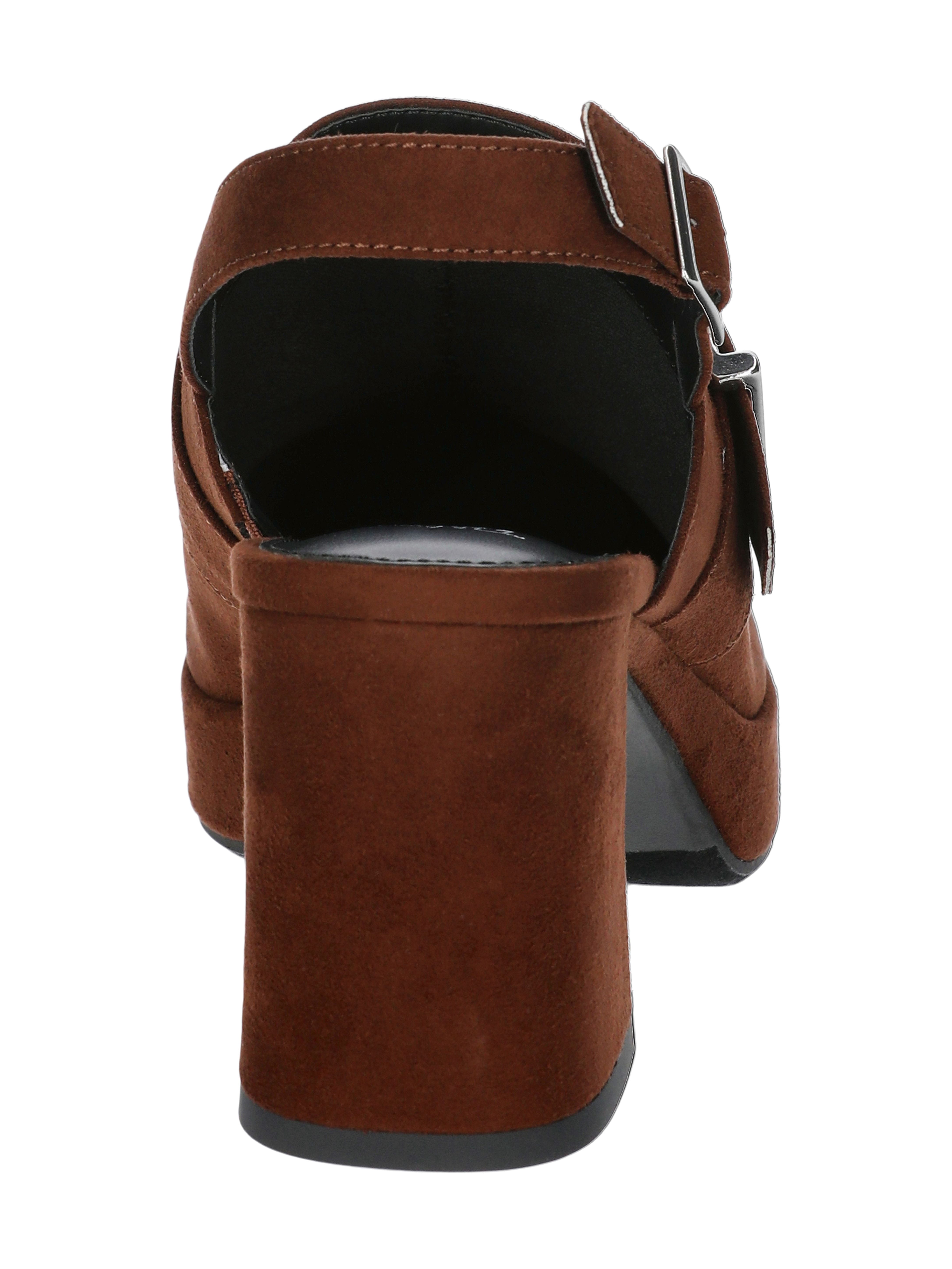Time and Tru Women's Faux Suede Sling Back Clogs