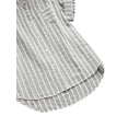 thumbnail image 4 of DYMADE Women 3/4 Sleeve Stand-Up Collar Button Down Shirts with Striped Detail, 4 of 4
