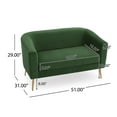 thumbnail image 3 of Noble House Modern Velvet Loveseat for Living Room 2 Seater, Forest Green, 3 of 8