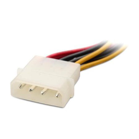 2PCS Male Female 4 Pin Power Drive Adapter Cable to Molex IDE SATA 15Pin 
