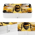 thumbnail image 4 of Honeybee Portable PU Leather Earring Holder Organizer with Removable Compartment and Storage Box, 4 of 6