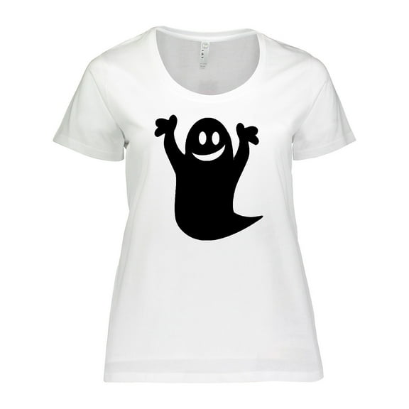 Inktastic Happy Halloween Cute Ghost Women's Plus Size T-Shirt