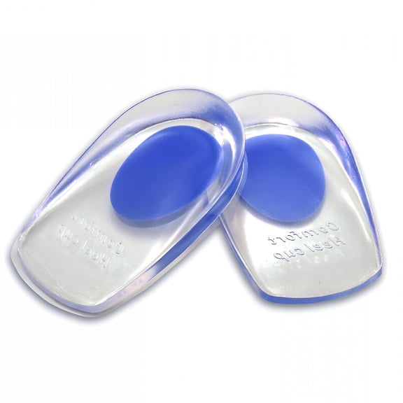 TELOLY Silicone Heel Cups for Men and Women, Gel Insoles for Heel Pain Relief, Plantar Fasciitis Foot Cushion, Shock Absorbing Shoe Pads for Sneakers and Boots