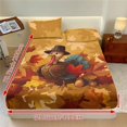 thumbnail image 3 of Qpednta Thanksgiving Duck Sheets Set, Breathable All‑Season 3 Pieces Bedding Sets 1 Fitted Sheet with 2 Pillowcases, Wrinkle‑Resistant Machine Washable Bed Sheets for Multiple Room Styles, 3 of 7