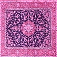 thumbnail image 1 of Ahgly Company Indoor Square Medallion Pink Traditional Area Rugs, 7' Square, 1 of 4