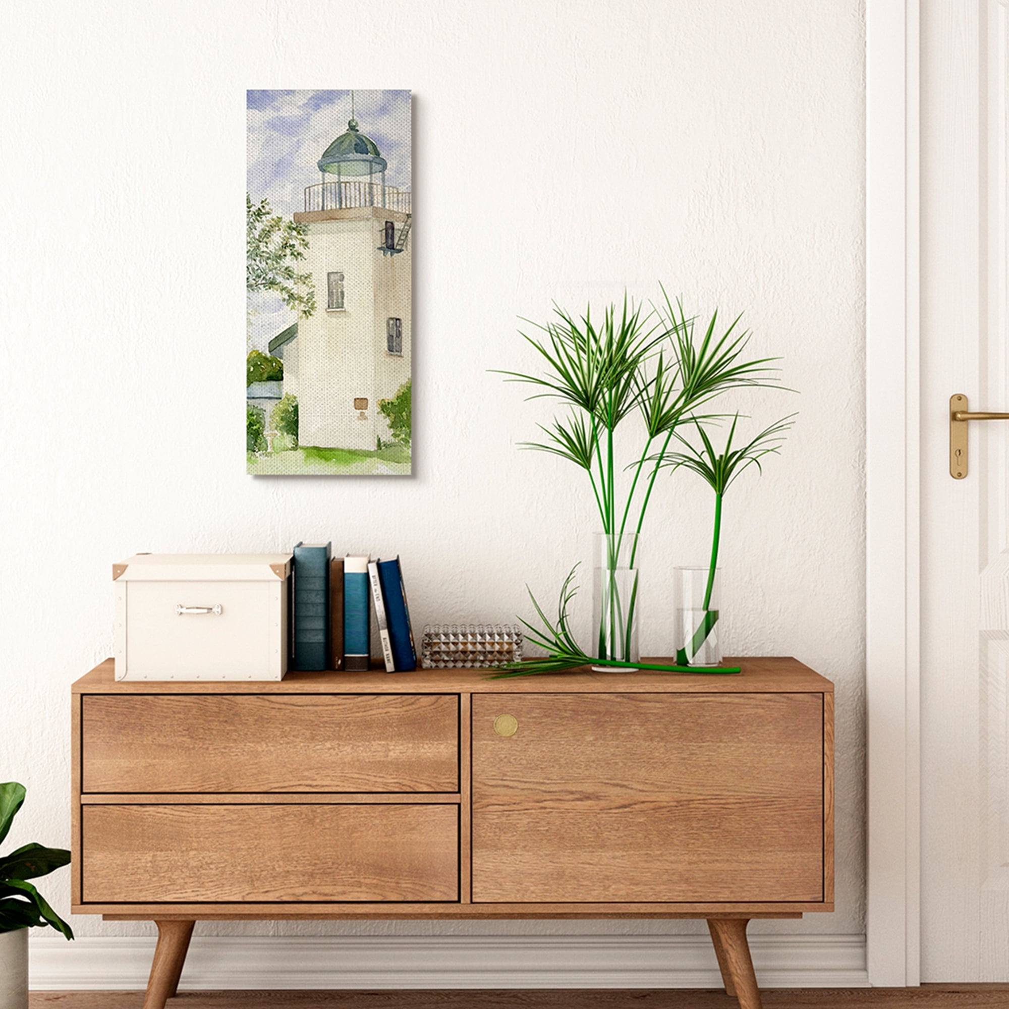 Stupell Industries Horton Point Lighthouse Coastal Architecture Landscape Canvas Wall Art, 13 x 30, Design by Melissa Hyatt LLC