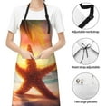 thumbnail image 5 of Bingfone Starfish Sunset Sea Beach Apron Gifts For Men, Women Professional Grade Chef Apron For Kitchen,Bbq & Grill, 5 of 8