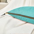 thumbnail image 3 of Home Soft Things Suede Throw Pillow Cover with Big Zipper 2 Pieces - Baltic Blue - 20" x 20", 3 of 7
