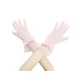 thumbnail image 1 of Guantes cortos de encaje para mujer INSPIRE CHIC con lazo, guantes de malla con lunares para bodas y fiestas de té, talla única, color rosa, 1 of 6