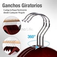 thumbnail image 3 of Ganchos de Madera Magma Life 20 Ganchos Plateado Giratorio 360 Grados Cereza, 3 of 8