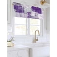 thumbnail image 3 of Valances for Windows Purple Grey Abstract Rod Pocket Cafe Window Treatments Valance Curtains for Kitchen Bathroom Laundry Basement Windows 60"x18", 3 of 9