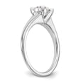 thumbnail image 6 of Solid 14k White Gold Solitaire Engagement Ring with CZ Cubic Zirconia Size 5.5, 6 of 8