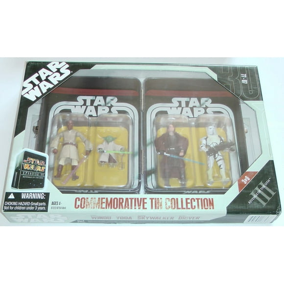 Hasbro Star Wars Episode III 3 Collectible Tin Action Figure Set REVENGE OF THE SITH
