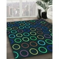 thumbnail image 3 of Ahgly Company Machine Washable Indoor Rectangle Transitional Night Black Area Rugs, 3' x 5', 3 of 7