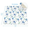 thumbnail image 2 of JumpOff Jo - Large Splat Mat, Waterproof and Washable, for Under Highchair, Booster Seat, Tabletop, On Carpet - Protects from Spills, Messes, Crafts - 51 x 51 inches - Blue Dinosaur, 2 of 8