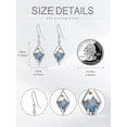 thumbnail image 4 of CACA LADY Mustard Seed Earrings 925 Sterling Silver Turquoise Mountain Dangle Drop Earrings Faith Jewelry Gifts for Women, 4 of 5