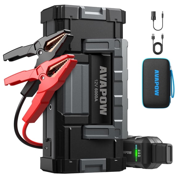 Arrancador Portátil AVAPOW 6000A 12V para Motores de Gasolina y Diésel