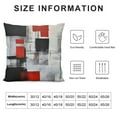 thumbnail image 5 of HENGT  Red and Grey Abstract Art Pillow Cover, Modern Black White Wall Decorative Throw Pillows Cushion Cover for Bedroom Sofa Living Room, 5 of 5