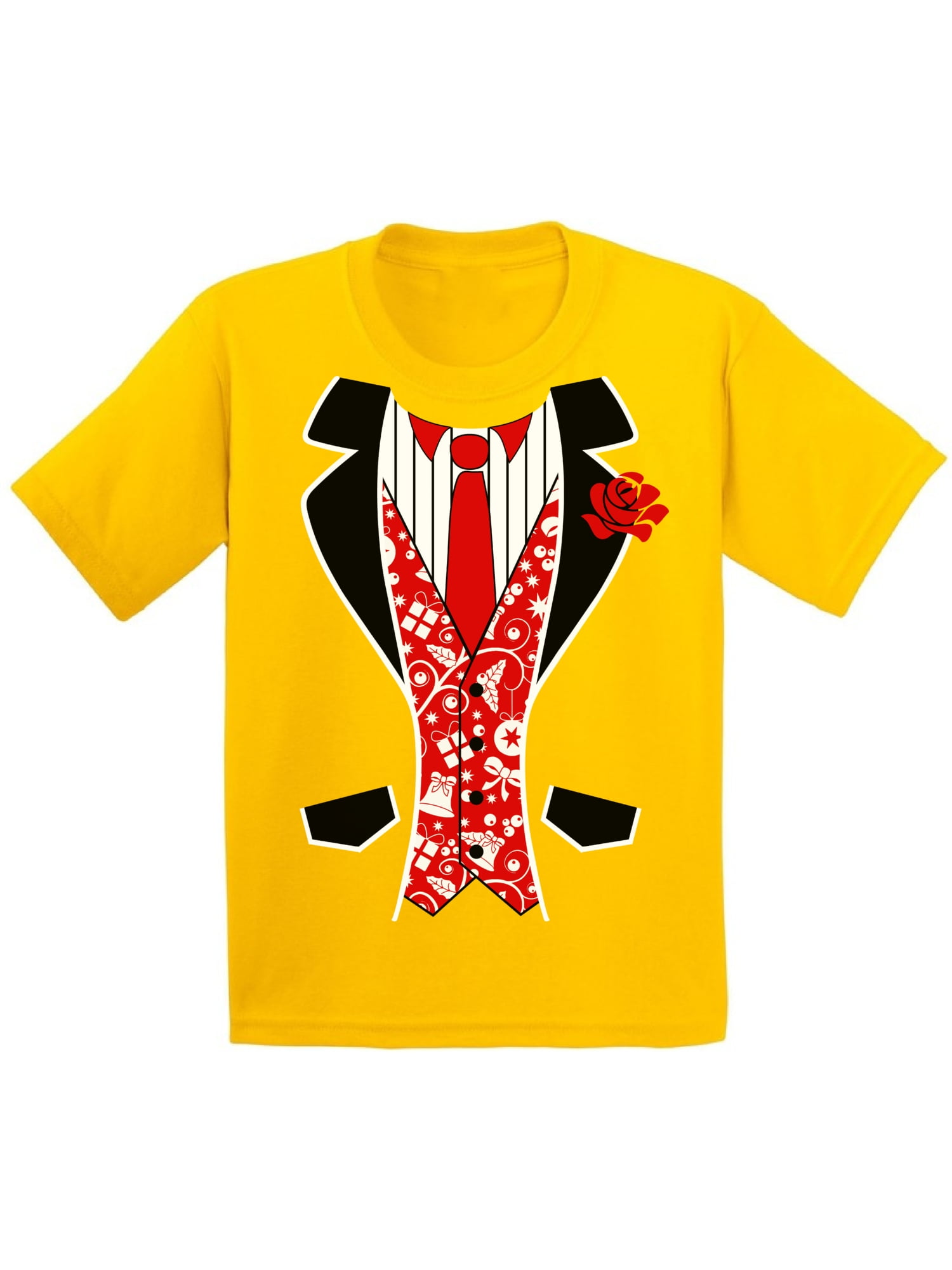 TUXEDO Xmas COSTUME Youth Tshirt Merry Christmas Gift Holidays Kids Shirt
