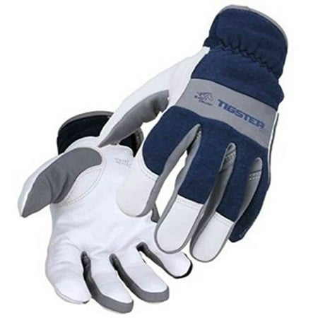 Flame Resistant Gloves - Revco T50 Men's Tigster Flame Resistant Welding Gloves Blue/White Medium