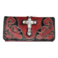 thumbnail image 3 of Laser Cut Premium Rhinestone Cross Western Embroidered Handbag With Matching Wallet in 6 Color, 3 of 6