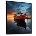 thumbnail image 2 of Designart "Port Harbor form II" Nautical & Beach Floater Framed Wall Art Living Room, 2 of 7