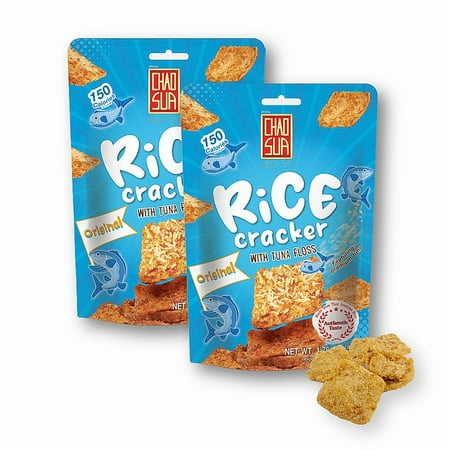 Chao Sua Rice Cracker with Tuna Floss Original Flavor Baked 1.76 Oz. (Pack of 2)