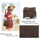 thumbnail image 5 of Bolso de mano Angel Barcelo Crossover Monedero Bandolera de piel marrón, 5 of 7