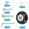 thumbnail image 3 of Uxcell 40x18mm Luggage Suitcase Replacement Wheels PU Swivel Caster Wheels Repair Kit Set of 2, 3 of 6