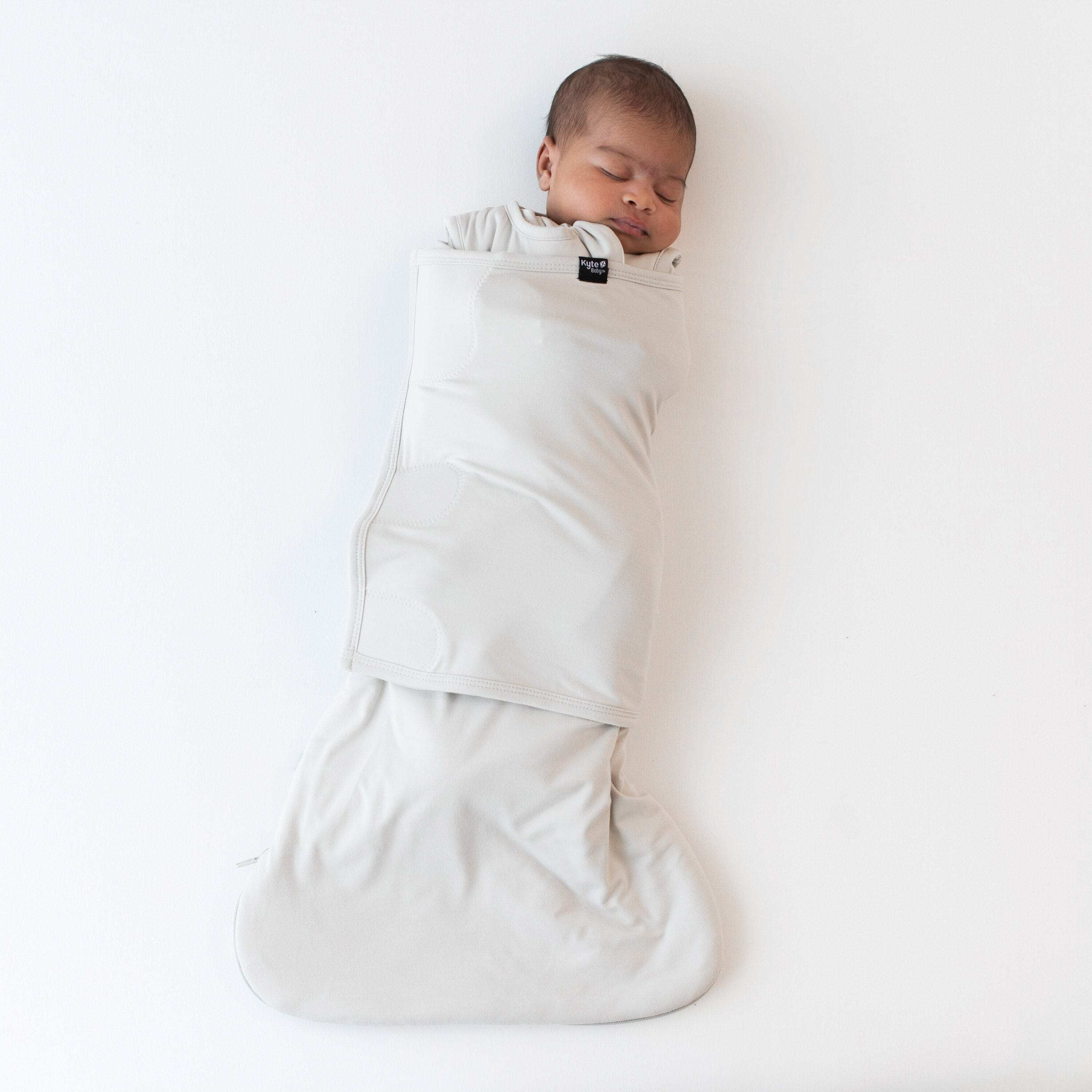 Kyte Baby Sleep Bag Swaddler in Oat with Removable Swaddle Wrap, 1.0 Tog, Size XS