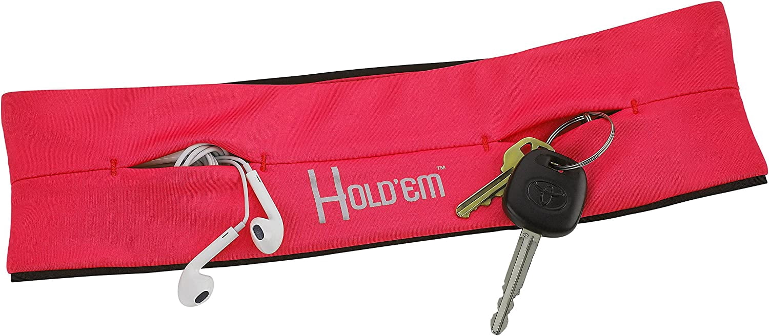 World Best Premium Hold'em Running Belt with Unique Pockets for Unisex Adult - Red
