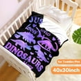 thumbnail image 6 of Dinosaur Custom Blanket for Girl Women-Just A Girl Who Loves Dinosaurs Personalize Flannel Lightweight Throws Gift for Dino Lover Birthday Graduate Blankets for All Season Chair 80"x60" for Adult, 6 of 6