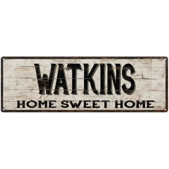 WATKINS Rustic Home Sweet Home Sign Gift 6x18 Metal Decor 106180084222