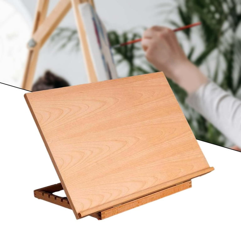 MEEDEN Large H-Frame Studio Easel, Wooden Art Easel with Wheels, Studio  Artist Easel for Painting, Movable and Tilting Flat Available, Holds Canvas  up to 77 