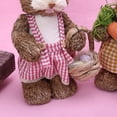 thumbnail image 4 of 14" Artificial Straw Bunny Standing Rabbit with Carrot Home Garden Decoration Easter Theme Party Supplies, 4 of 21