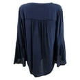 thumbnail image 2 of INC International Concepts Women's Ladder-Trim Bell-Sleeve Top (M,Deep Twilight), 2 of 2