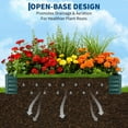 thumbnail image 2 of Heavy-Duty Galvanized Steel Raised Garden Bed Kit with Protective Cover – Sturdy Metal Planter Box for Vegetables, Flowers & Herbs – Open Base, Rustproof & Weather-Resistant – Grey & Dark Green, 2 of 8