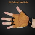 thumbnail image 3 of Guantes de ciclismo de medio Antideslizante A prueba de golpes Fitness Escalada Transpirable Guante sin s Protección transpirable para deportes de golf El 183x104cm Zulema Guantes de medio dedo de ciclismo, 3 of 8