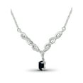 thumbnail image 2 of 0.67 Carat T.G.W. Sapphire Gemstone and Accent White Diamond Women's Pendant, 2 of 4