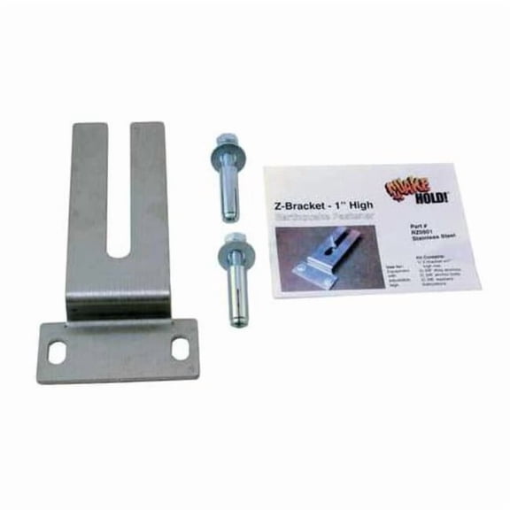 Quakehold! High Z-Bracket,1 In,Stainless Steel RZ.050.1