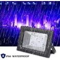 thumbnail image 3 of [2 piezas] Foco de luz negra LED, reflector Lunsy Uv 30 W Lámpara de luz negra Luz de fiesta, Ip66 Luz negra fluorescente impermeable con 150 LED Uv, 3 of 4