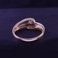 thumbnail image 5 of AFFY Swirl Bypass Ring for Women, 0.20CT Round Natural Diamond 14K Rose Gold over Silver-5.5, 5 of 5
