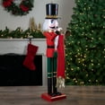 thumbnail image 2 of Northlight 36" Red and Green Christmas Nutcracker Soldier with Horn, 2 of 6