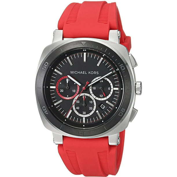 Michael Kors Men's MK8552 'Bax' Chronograph Red Silicone Watch 