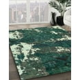 thumbnail image 3 of Ahgly Company Machine Washable Indoor Rectangle Abstract Dark Slate Gray Green Area Rugs, 2' x 5', 3 of 7