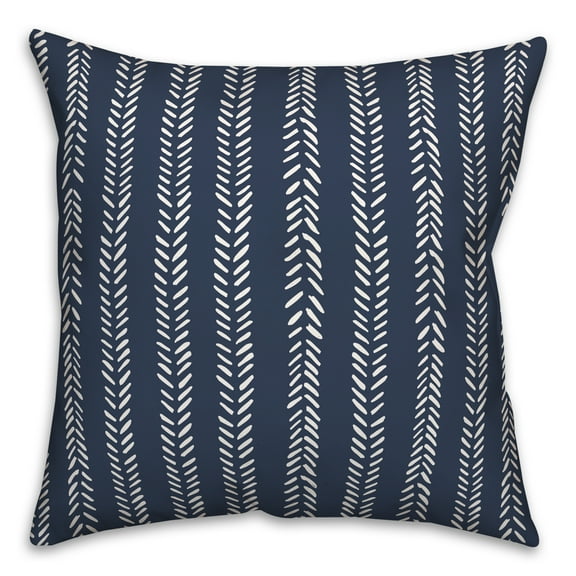 Creative Products Blue Petal Lines 18x18 Indoor / Outdoor Pillow