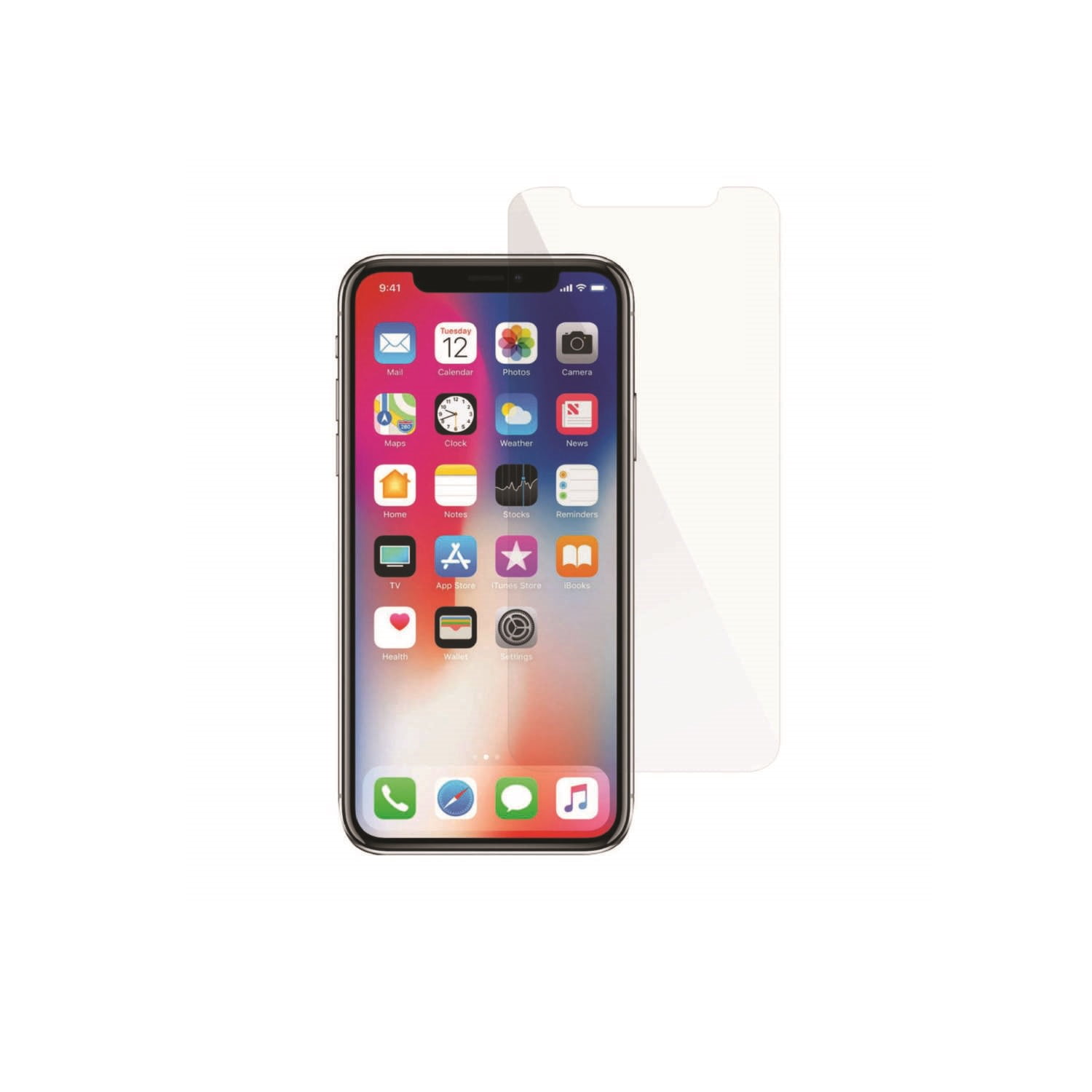 Macally TempX Tempered Glass Screen Protector, iPhone X