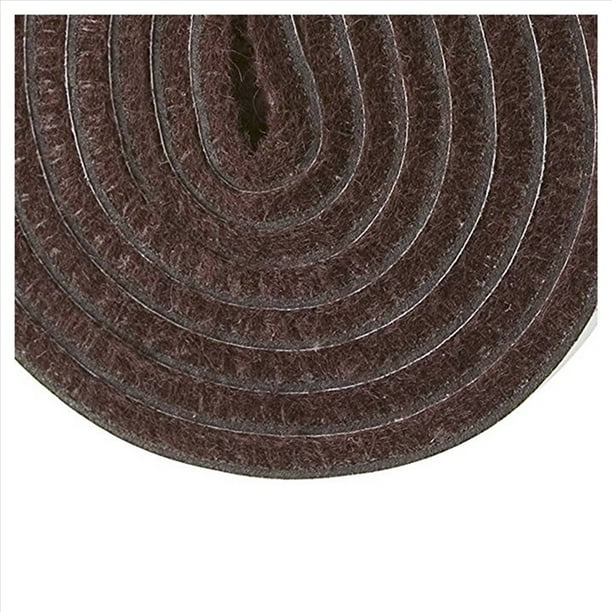 3X Rollo de Cinta de Fieltro de Alta Resistencia Autoadhesivo para Superficies Duras (1/2 Pulgada X 60 Pulgadas), MarróN