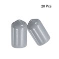 thumbnail image 2 of 20 Pcs Embouts en Caoutchouc 9.5mm(3/8 Pouces) PVC Rond Protecteurs de Filetage Gris, 2 of 5